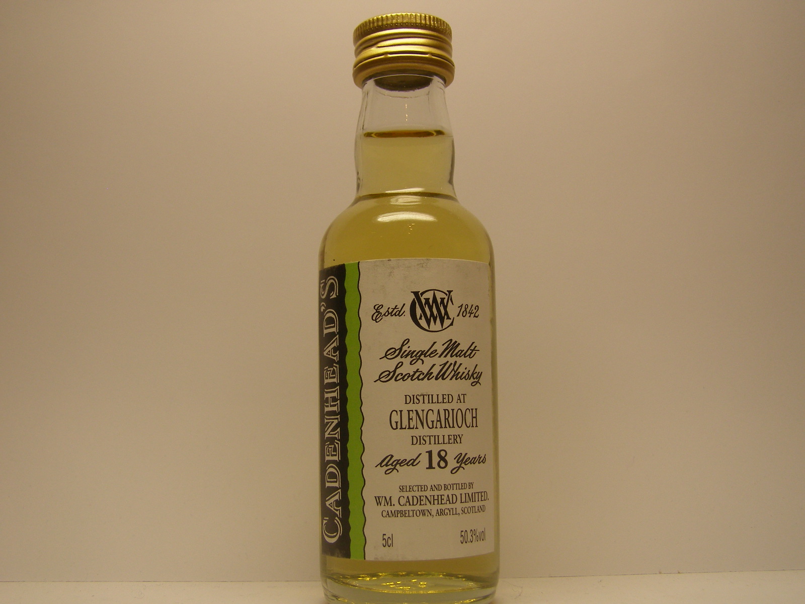 SMSW 18yo "Cadenhead´s" 5cl 50,3%vol